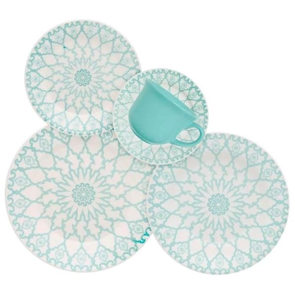 Aparelho de Jantar/Chá Biona Mandala, Cerâmica, 30 Peças Aparelho de Jantar/Chá Biona Mandala, Cerâmica, 30 Peças