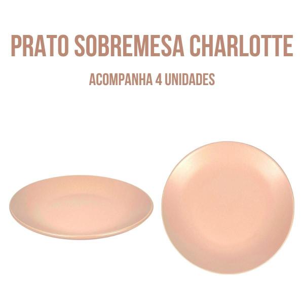 Imagem de Aparelho De Jantar Charlotte Em Cerâmica 16 Peças - Rosa