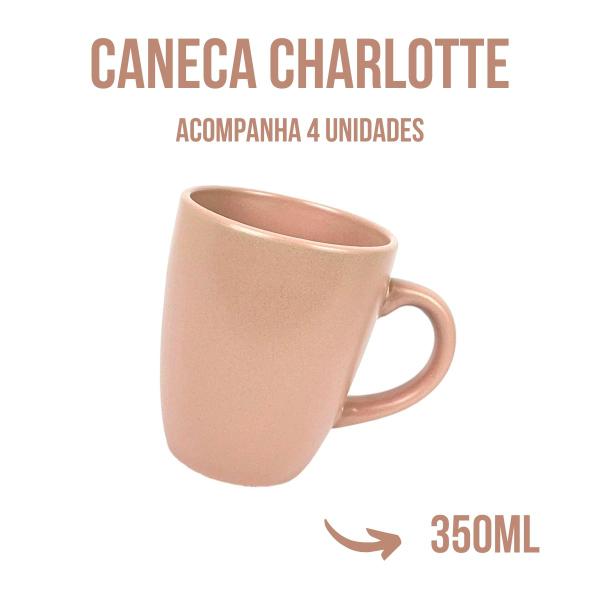 Imagem de Aparelho De Jantar Charlotte Em Cerâmica 16 Peças - Rosa