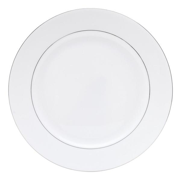 Imagem de Aparelho De Jantar Com Borda Prateada Mônaco Porcelana 42 Peças