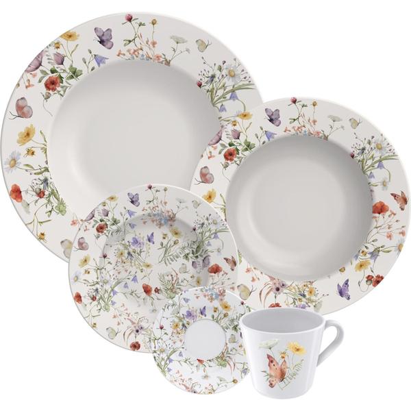 Aparelho De Jantar De Porcelana Tramontina Ana Clara 20 Pç Imagem de Aparelho De Jantar De Porcelana Tramontina Ana Clara 20 Pç