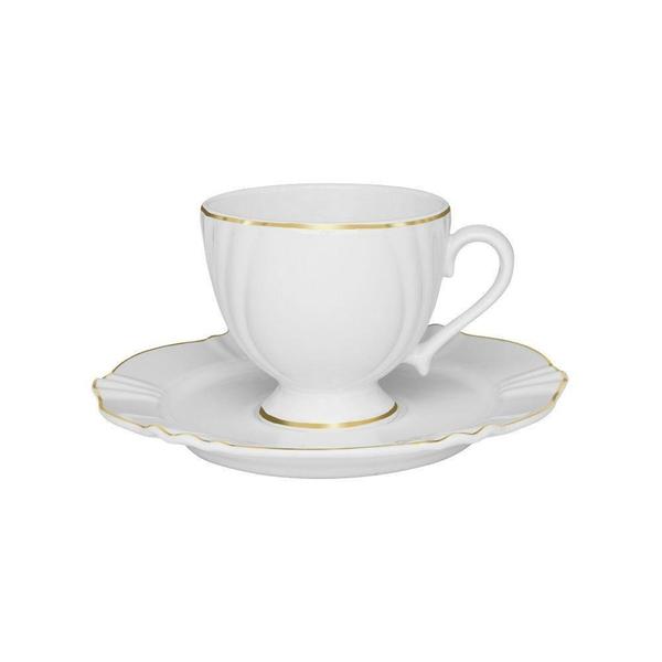 Imagem de Aparelho de Jantar e Chá 30 Pçs Porcelana Soleil Victória Ouro Oxford