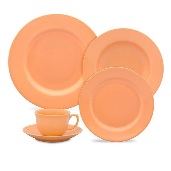 Aparelho De Jantar E Chá 30 Peças Flamingo Peach - Oxford Imagem de Aparelho De Jantar E Chá 30 Peças Flamingo Peach