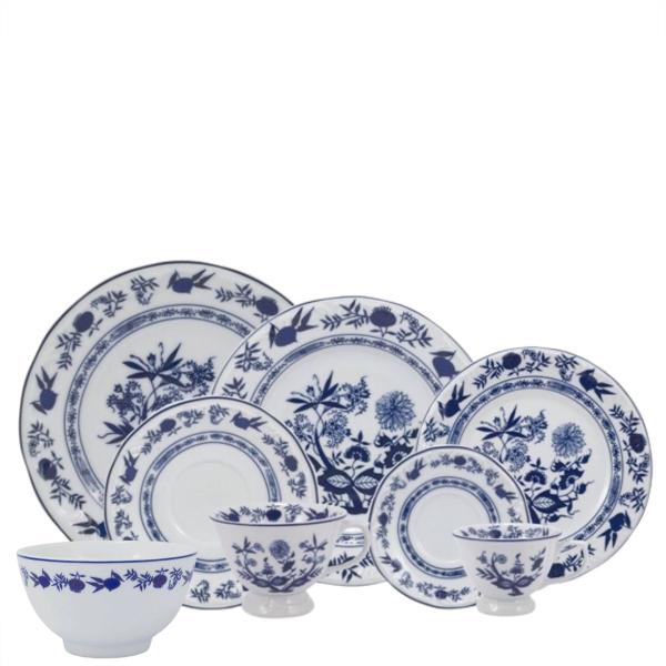 Imagem de Aparelho de Jantar e Chá 48pçs Cebolinha Porcelana Schmidt