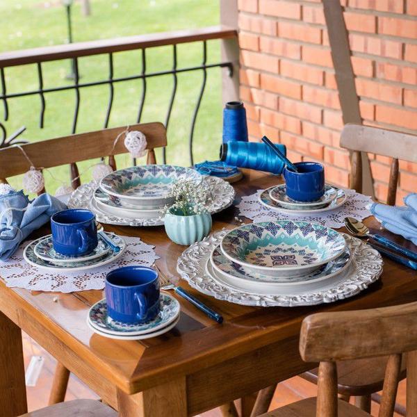 Imagem de Aparelho de Jantar e Chá Cerâmica 30 Peças Donna Lola Biona AE30-5190