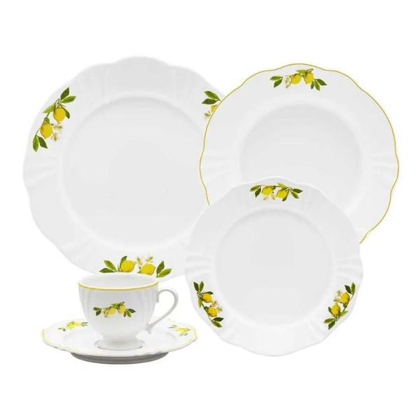 Imagem de Aparelho De Jantar E Chá Soleil Limoni Porcelana Oxford (10 Peças)