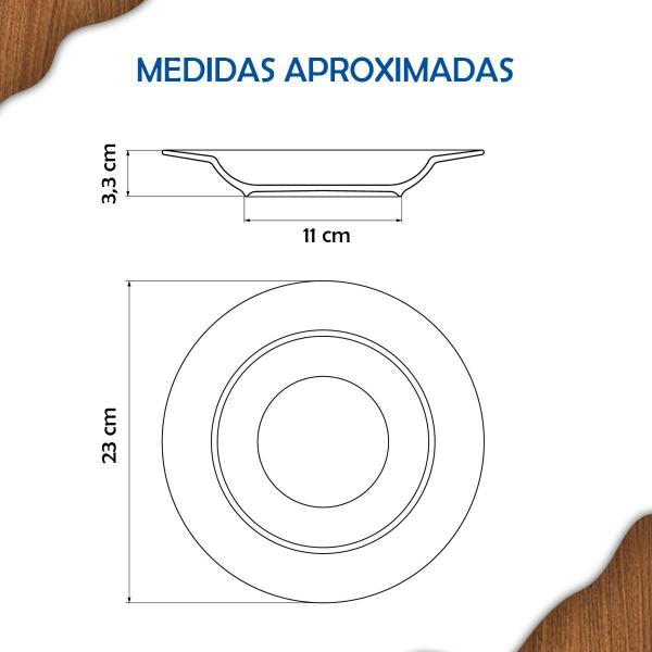 Imagem de Aparelho de Jantar Ingrid Tramontina Jogo de Pratos Raso, Fundo e Sobremesa com Opções de Kits