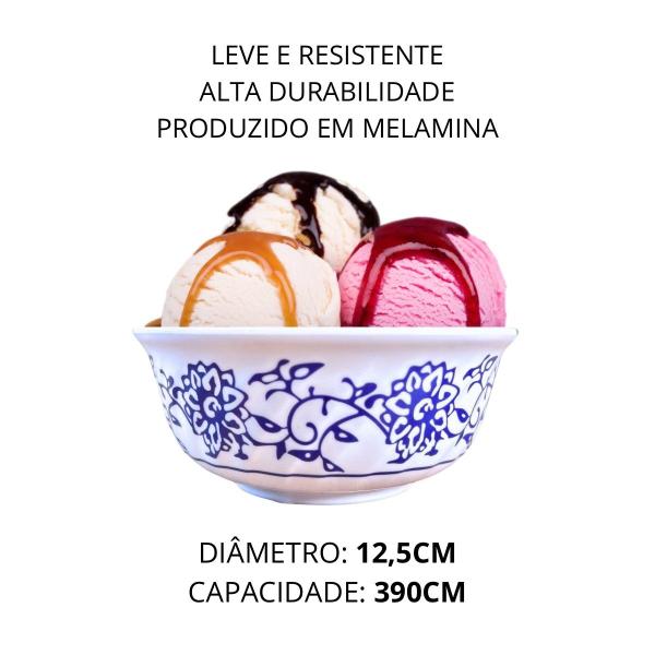 Imagem de Aparelho De Jantar Kit Tigela Bowl Melamina Decorada Azul