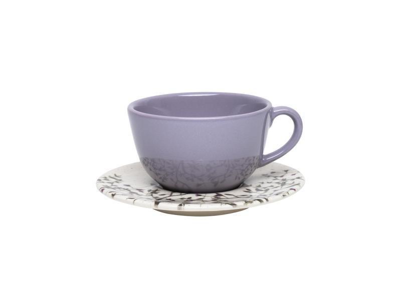 Aparelho De Jantar Oxford 20 Peças Unni Lilac Branco/Lilás Imagem de Aparelho De Jantar Oxford 20 Peças Unni Lilac Branco/Lilás