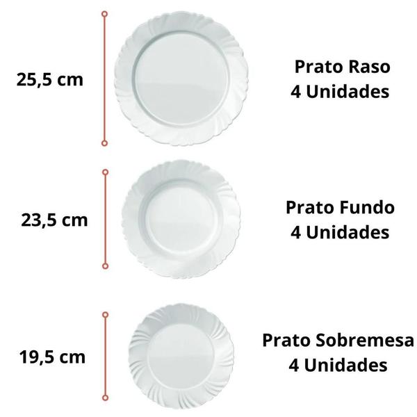 Imagem de Aparelho de Jantar Pétala Nadir Figueiredo - Kit 16 Peças