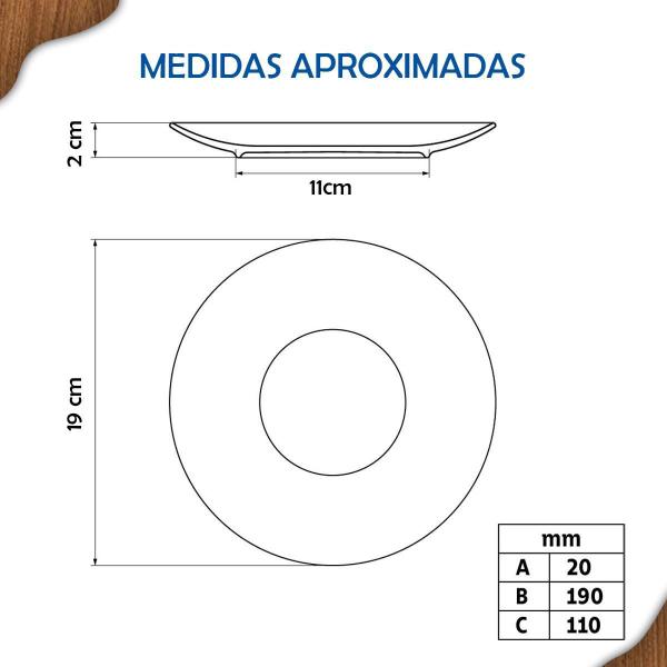 Imagem de Aparelho De Jantar Pratos Sobremesa Tramontina Leonora 6 Pçs