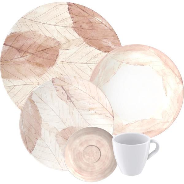 Imagem de Aparelho De Jantar Tramontina Porcelana Decorada Rosé 20 Pç