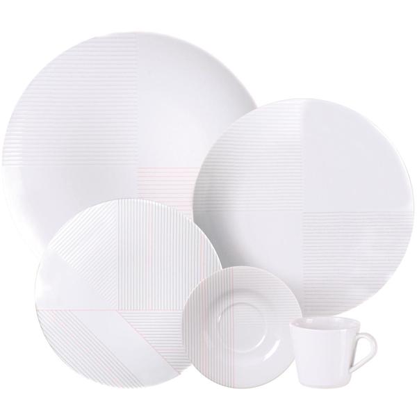 Aparelho De Jantar Tramontina Porcelana Grid 20 Pç Imagem de Aparelho De Jantar Tramontina Porcelana Grid 20 Pç