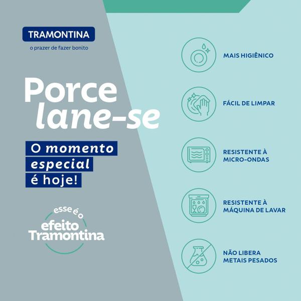 Aparelho De Jantar Tramontina Porcelana Grid 20 Pç Imagem de Aparelho De Jantar Tramontina Porcelana Grid 20 Pç