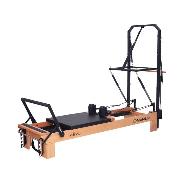 Imagem de Aparelho de Pilates Reformer Infinity Preto com Torre - Metalife