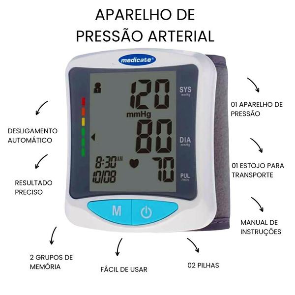 Imagem de Aparelho de Pressão Arterial Digital Automático de Pulso