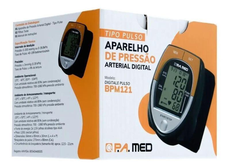 Imagem de Aparelho de Pressão Arterial Digital BPM121 - Pamed