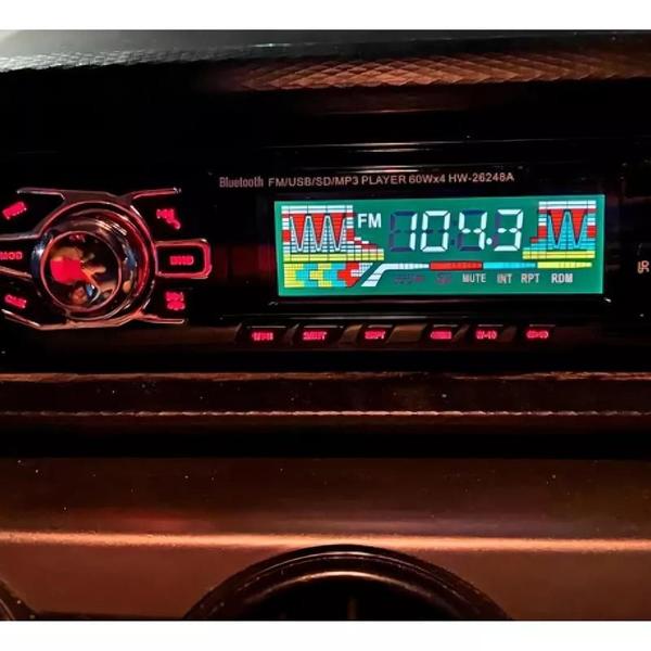 Imagem de Aparelho de som carro Radio Automotivo Bluetooth Pendrive