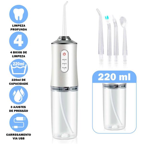 Imagem de Aparelho Dental 3 Em 1 Bivolt Para Limpeza Completa De Prótese E Gengiva