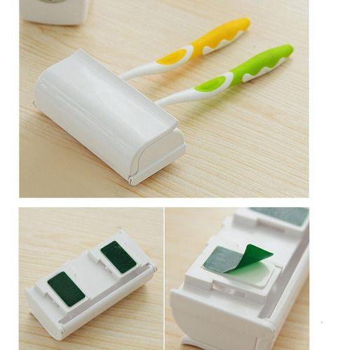 Imagem de Aparelho Dispenser de Pasta de Dente Suporte 5 Escovas Aplicador Creme Dental Automático Banheiro Organiza Casa