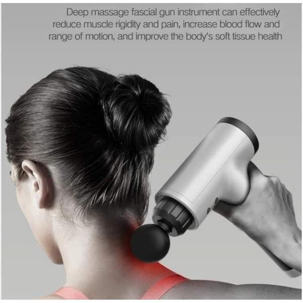 Aparelho Elétrico Portátil Fascial Gun Massageador Corporal Muscular Fisio Imagem de Aparelho Elétrico Portátil Fascial Gun Massageador Corporal Muscular Fisio
