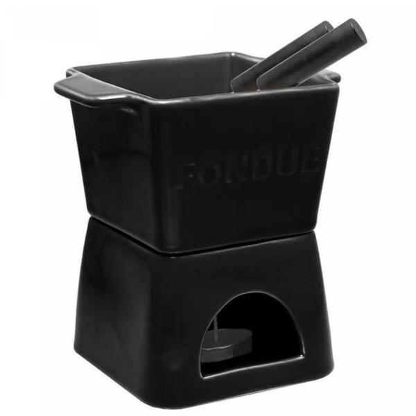 Aparelho Fondue 6 Pç P/2 Pessoas Quadratto Preto 18027 Wolff Imagem de Aparelho Fondue 6 Pç P/2 Pessoas Quadratto Preto 18027 Wolff