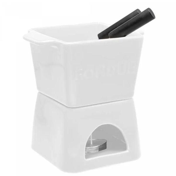 Aparelho Fondue 6Pç P/2 Pessoas Quadratto Branco 18025 Wolff Imagem de Aparelho Fondue 6Pç P/2 Pessoas Quadratto Branco 18025 Wolff