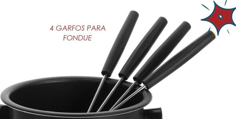 Imagem de Aparelho Fondue Antiaderente 700Ml 4 Garfos Alumínio - Forma