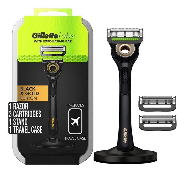 Imagem de Aparelho Gillette Labs 3 Lâminas Suporte Magnético Com Case 