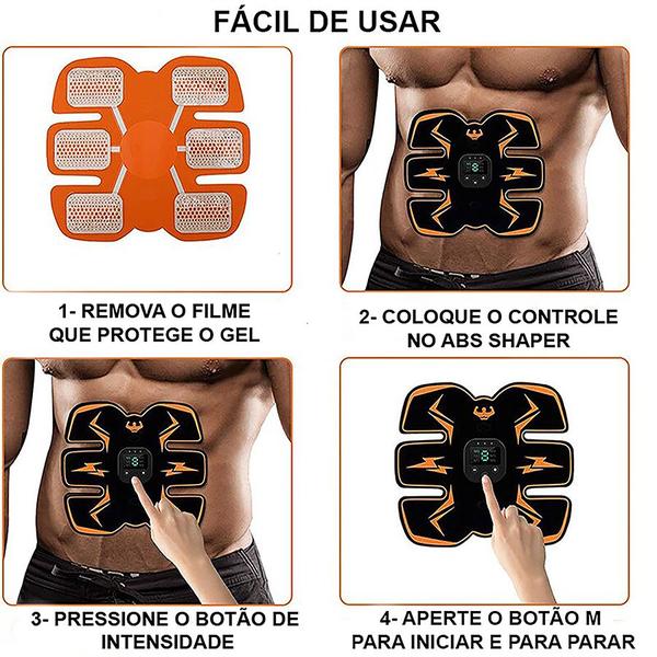 Aparelho Gold Sports Total Shape Turbo Usb Estimulador Elétrica Muscular Abdômen Braços Pernas Imagem de Aparelho Gold Sports Total Shape Turbo Usb Estimulador Elétrica Muscular Abdômen Braços Pernas