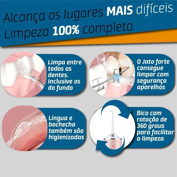 Imagem de Aparelho Higiene Dental Bucal Jato Dágua Irrigador Portátil