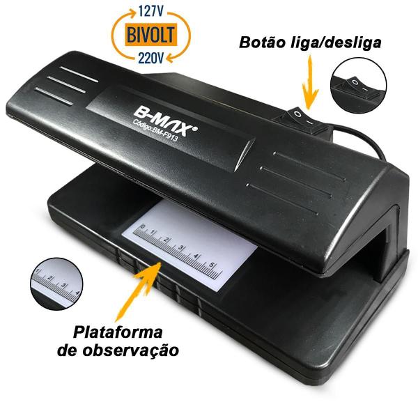 Imagem de Aparelho Identificador De Cédulas Falsas Notas Documentos Uv