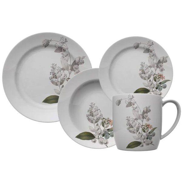 Imagem de Aparelho Jantar/Chá Porcelana 16 Pçs Capri Bela Botânica Grade:05954 - Bela Botânica Germano