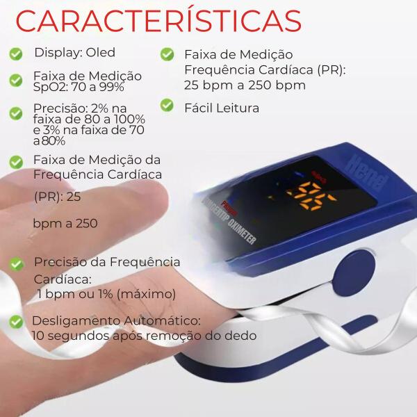 Imagem de Aparelho LED Ergonômico para Saturação de Oxigênio no Sangue