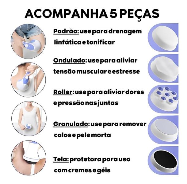 Aparelho Massageador Drenagem Elimina Gordura Corpo Orbital - ZEM Imagem de Aparelho Massageador Drenagem Elimina Gordura Corpo Orbital