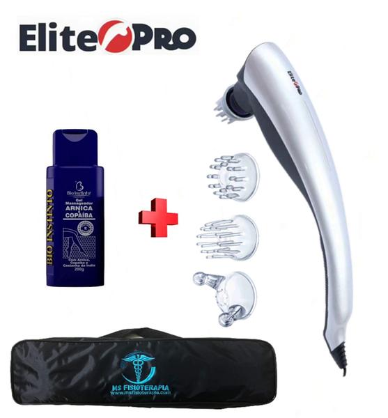 Imagem de Aparelho Massageador Elétrico Elite Pró + Bolsa + Gel Arnica 200g