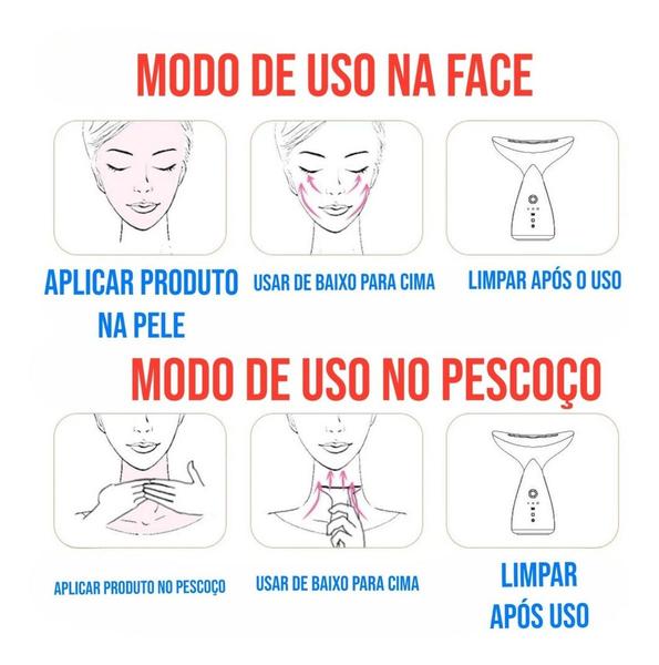 Imagem de  Aparelho Massageador Facial De Pescoço Anti Rugas Papada