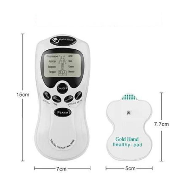 Aparelho Massageador Portátil 4 Eletrodos Eletroestimulador - Aparelho Massageador Fisioterapia Imagem de Aparelho Massageador Portátil 4 Eletrodos Eletroestimulador