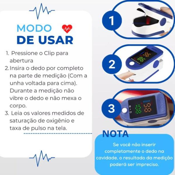 Imagem de Aparelho Portátil para Controle Diário de Saturação e Pulso