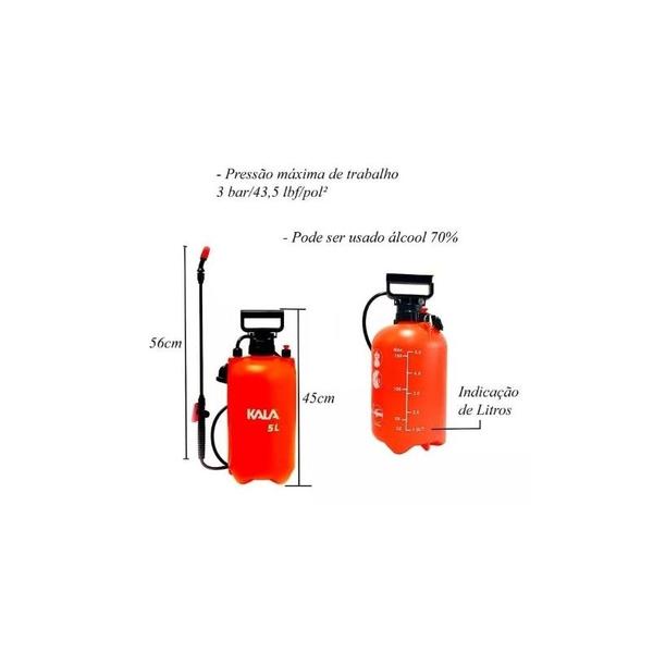 Aparelho Pulverizador de Compressão Prévia 5 Litros - Kala Imagem de Aparelho Pulverizador de Compressão Prévia 5 Litros - Kala