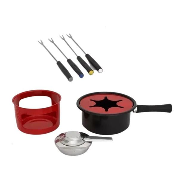 Imagem de Aparelho Servico de Fondue Viena 8 Pecas Forma + 6 Mini Tigelas para Porcoes  Kit 