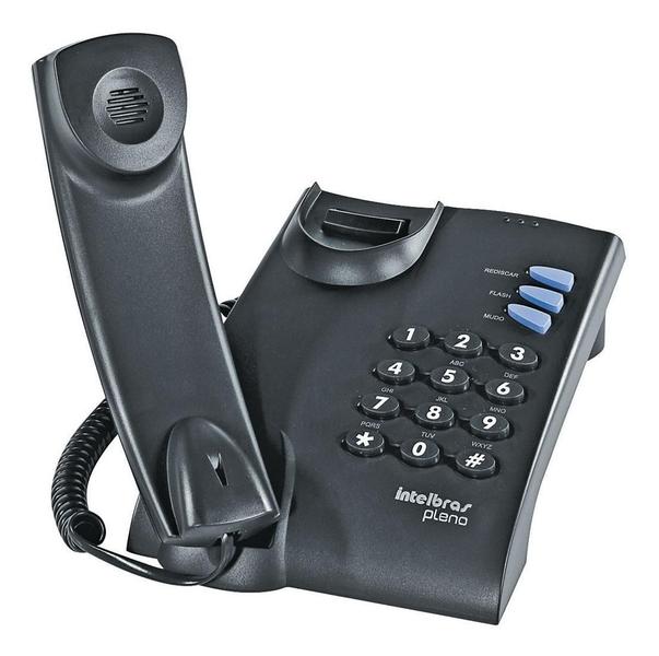 Aparelho Telefone Fixo 2 Tipos Toque, Flash Rediscar E Mudo - Intelbras Imagem de Aparelho Telefone Fixo 2 Tipos Toque, Flash Rediscar E Mudo