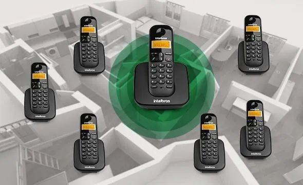 Imagem de Aparelho Telefone Sem Fio Intelbras Ts 3113 Com 2 Ramais Inclusos Preto 