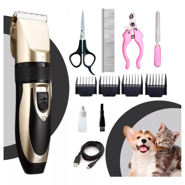 Imagem de Aparelho Tosador Aparador De Pets Profissional Kit Completo