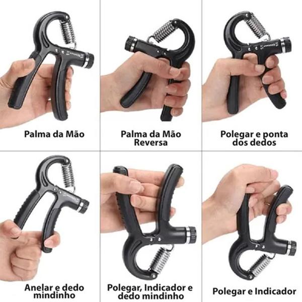 Imagem de Aperto de Mao Hand Grip Exercicio Punho Mao Braço Antebraço Musculaçao Fortalecimento Fitness Regulavel