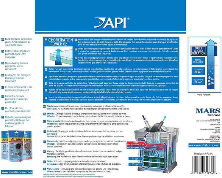 Imagem de API FILSTAR XP SUPER MICROFILTION Aquário Plataformas de filtragem do filtro de filtro 2-Count