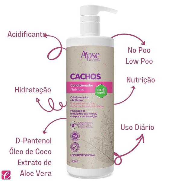 Imagem de Apice Cachos Shampoo 1 L e Condicionador 1 L - Apse