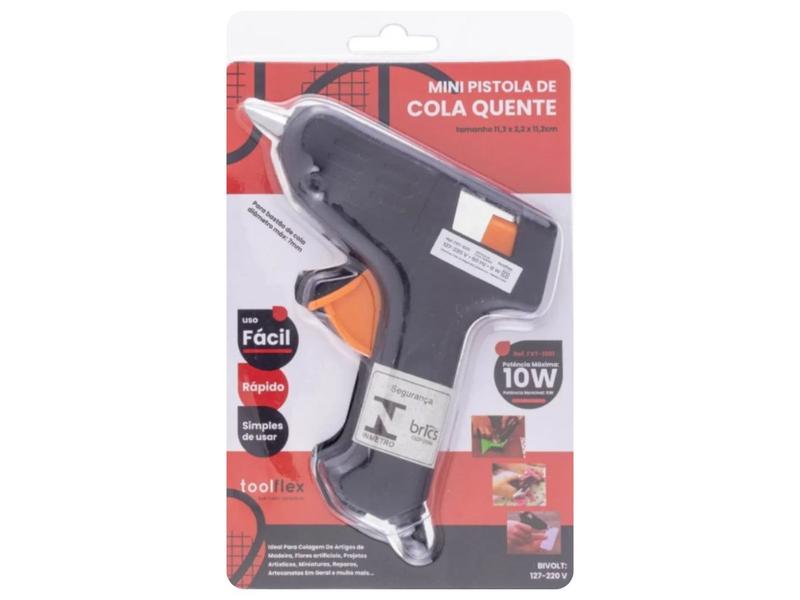 Imagem de Aplicador de Cola Quente 10W  Bivolt  + 2 Bastões de Cola Fino Artesanato