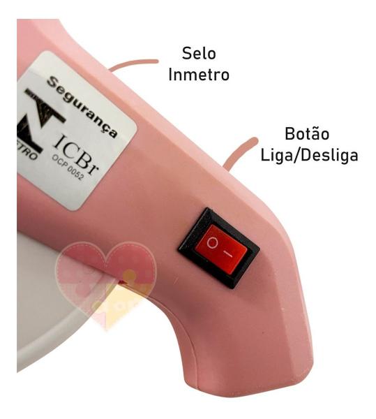 Imagem de Aplicador De Cola Quente Botão Lig/des 40w + 10 Bastões Grosso 11mm