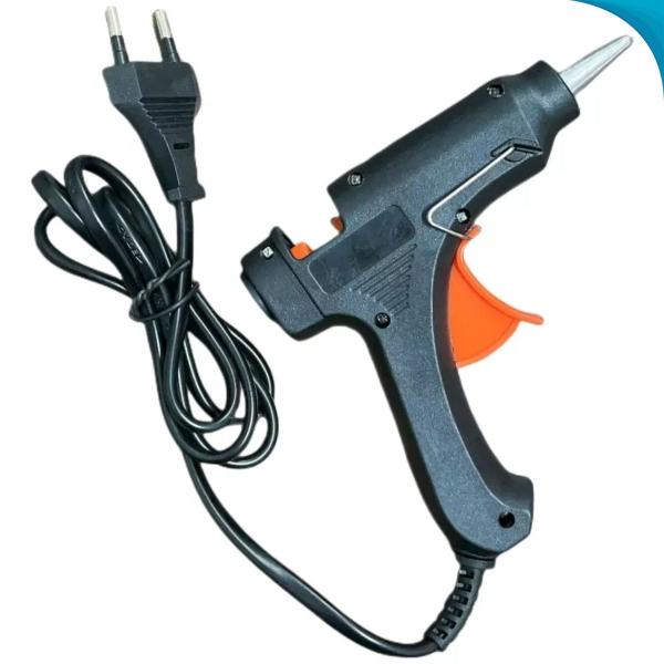 Imagem de Aplicador de Cola Quente Profissional para Artesanato Bivolt 110v/220v Preto Com Garantia